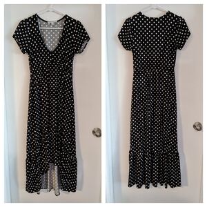 Velvet Torch Empire Waist Polka Dot Dress sz Small